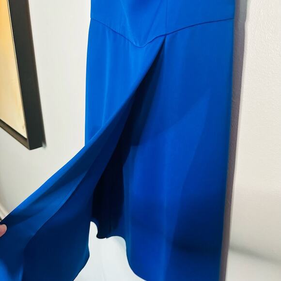 Celebrate David’s Bridal Horizon Blue slit Cut Midi Dress size 8 - Picture 4 of 9